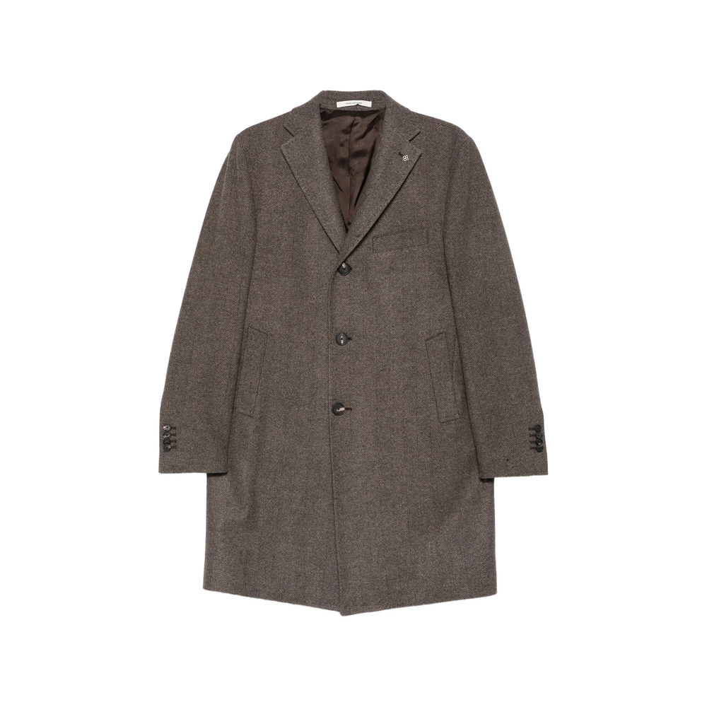 Tagliatore Herringbone-pattern Single-breasted Coat