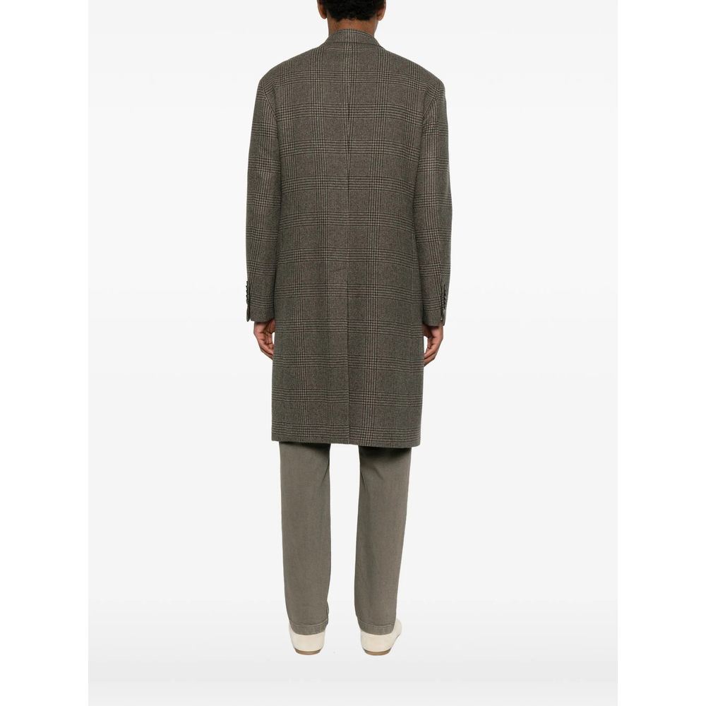 Prince Of Wales Check Double-Breasted Coat