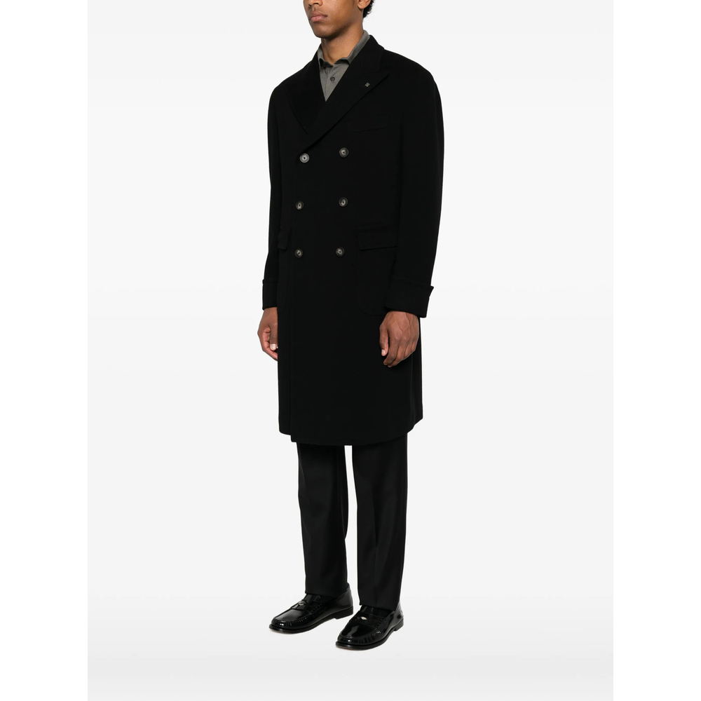 Double-Breasted Peak-Lapels Coat