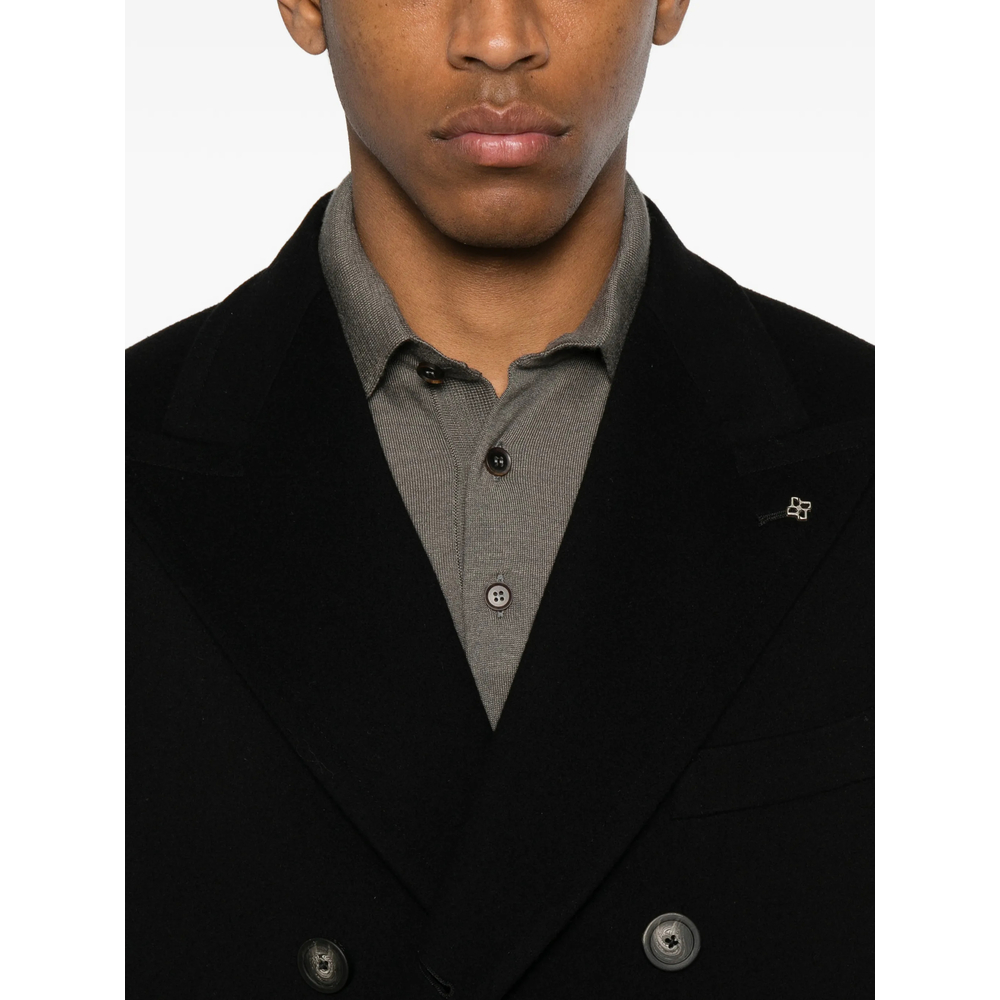 Double-Breasted Peak-Lapels Coat