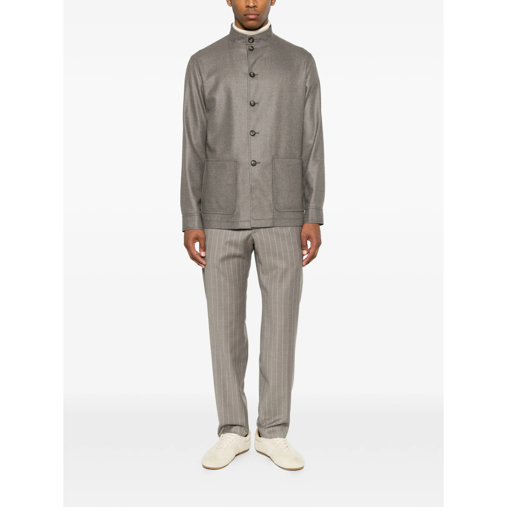 Klein Button-Up Patch-Pocket Jacket