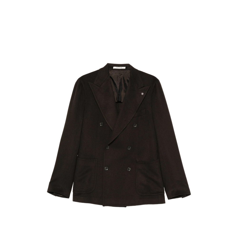 Double-Breasted Peak-Lapel Blazer