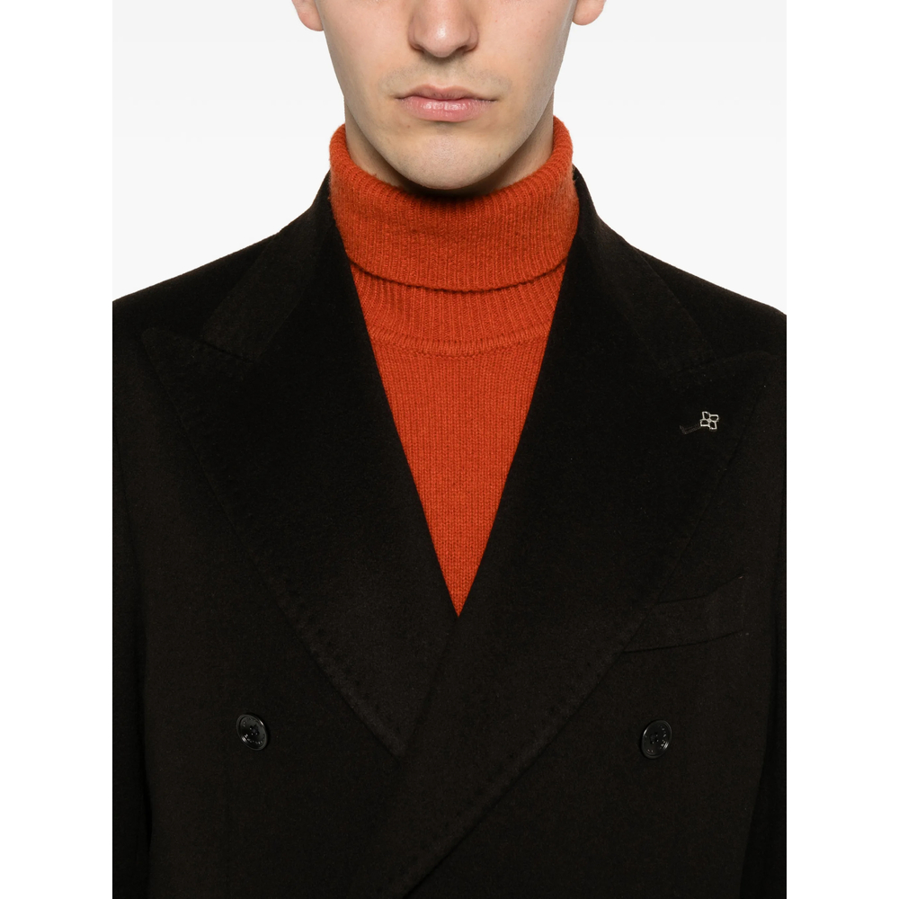 Double-Breasted Peak-Lapel Blazer