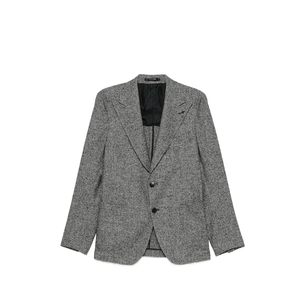 Tagliatore Houndstooth-pattern Peaked-lapel Blazer