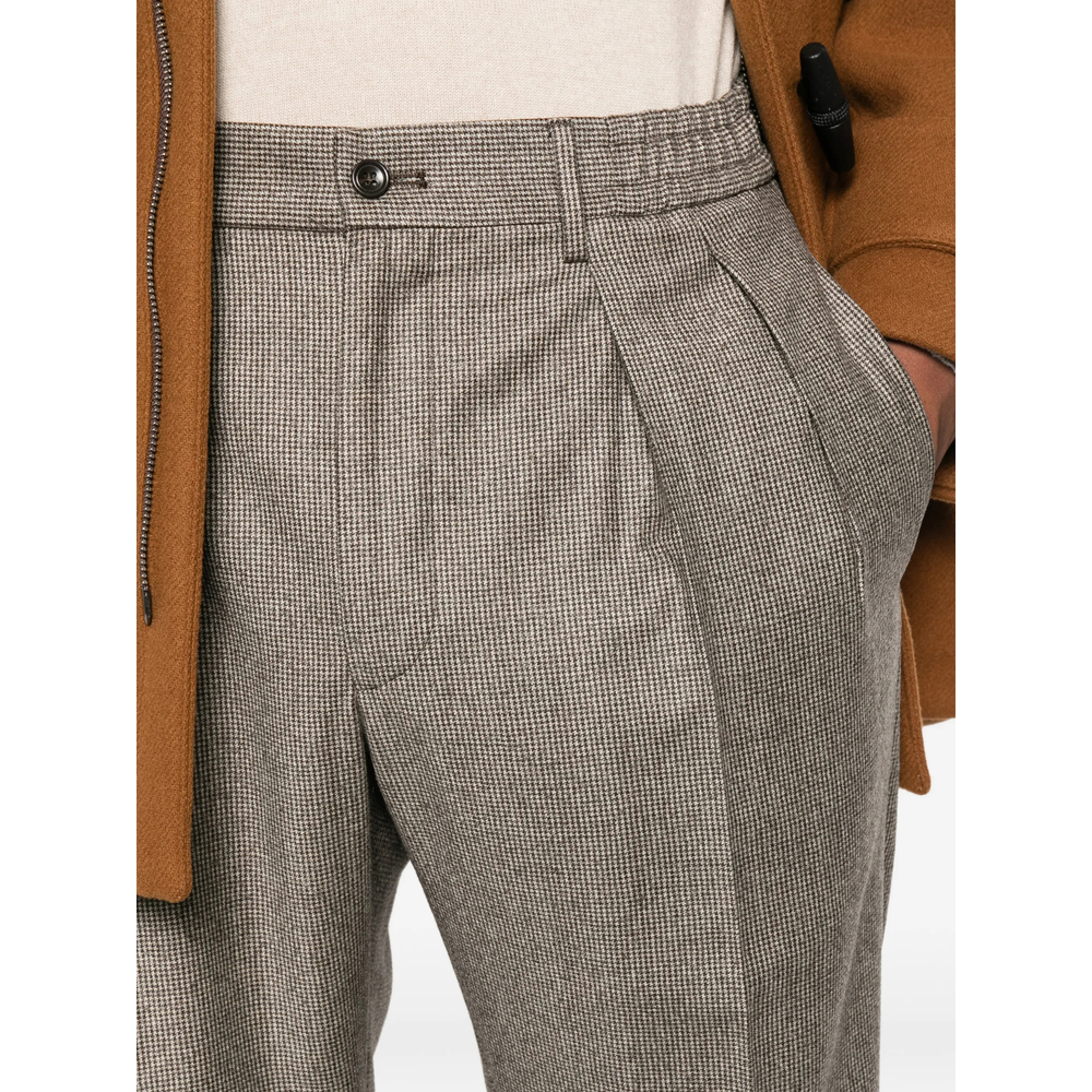 Houndstooth Pleated Trousers