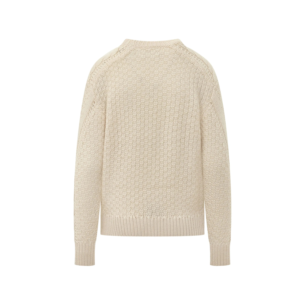 Marant Étoile Cable-Knit Pointelle-Trim Sweater