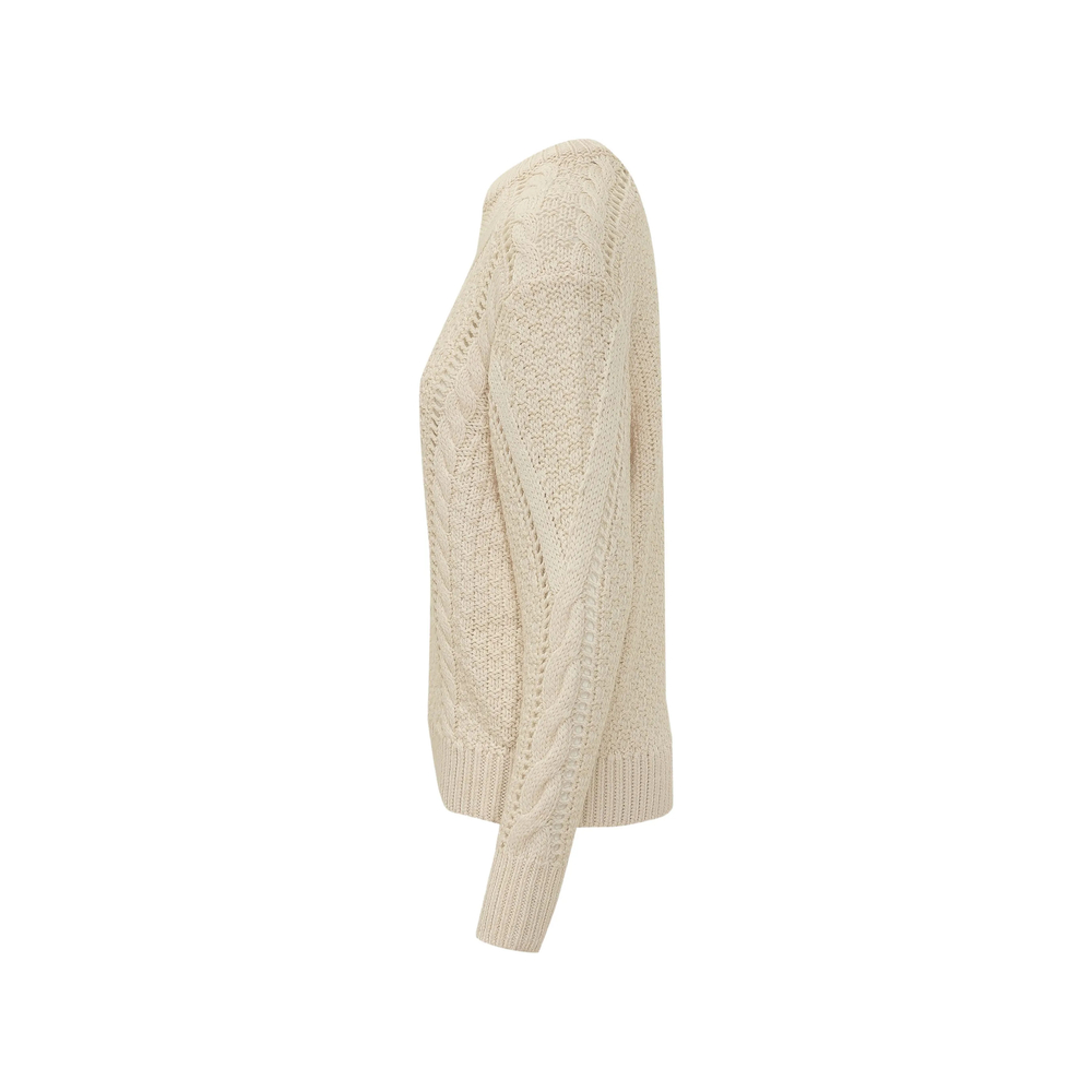 Marant Étoile Cable-Knit Pointelle-Trim Sweater