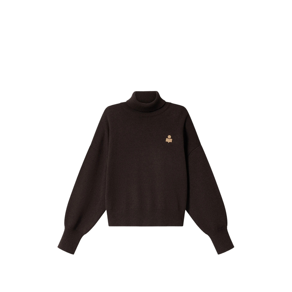 Marant Étoile Nasha Logo-Embroidered Roll-Neck Sweater