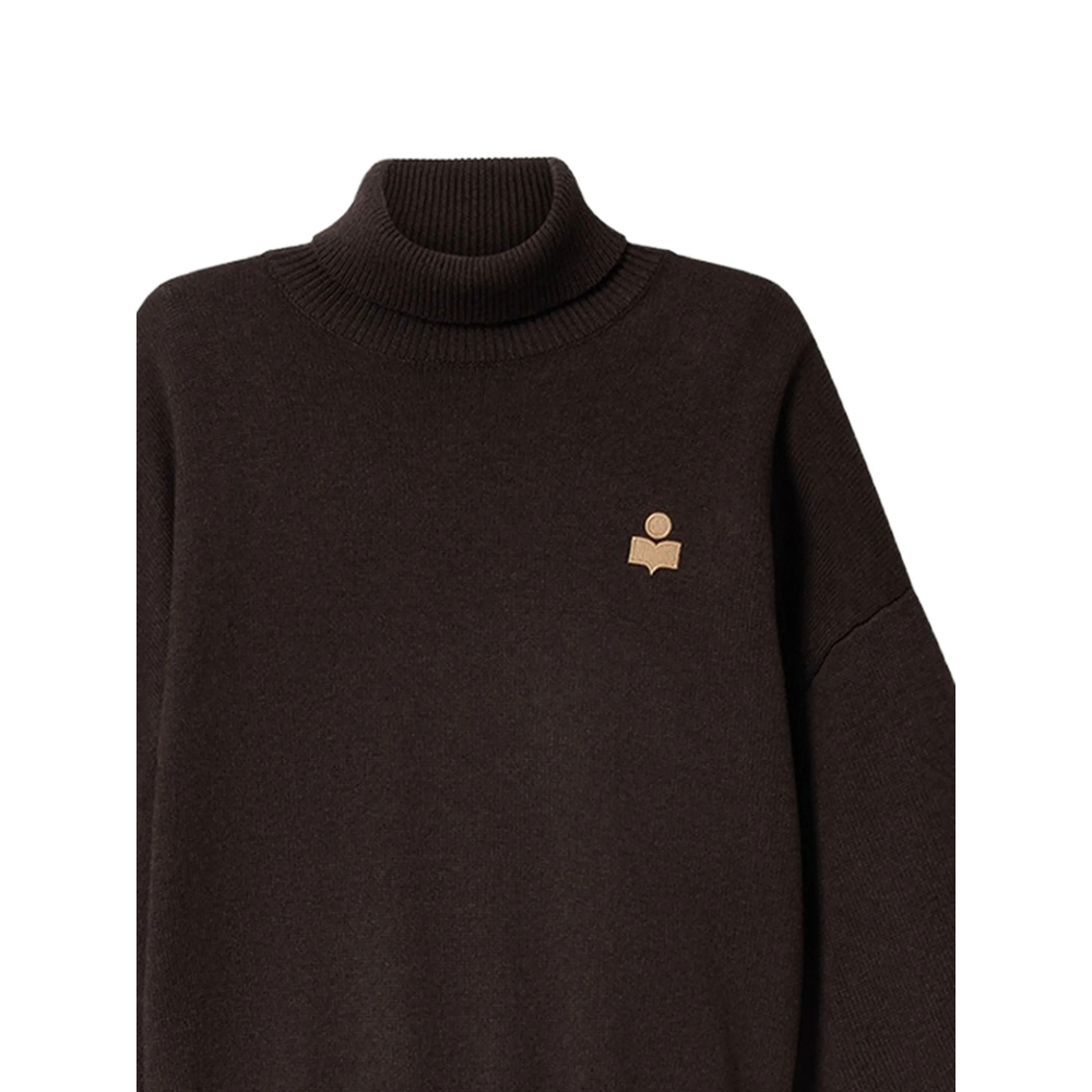 Marant Étoile Nasha Logo-Embroidered Roll-Neck Sweater