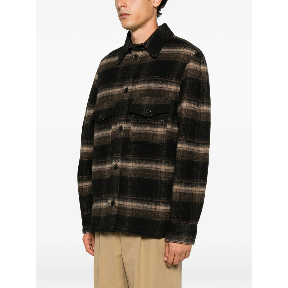 Kervon Check Wool-Blend Overshirt
