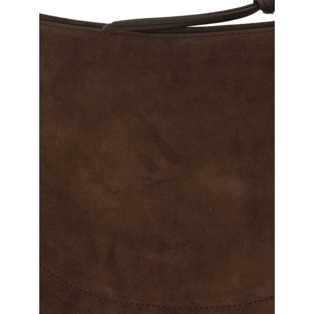 Oskan Soft Zip Bag In Suede Leather