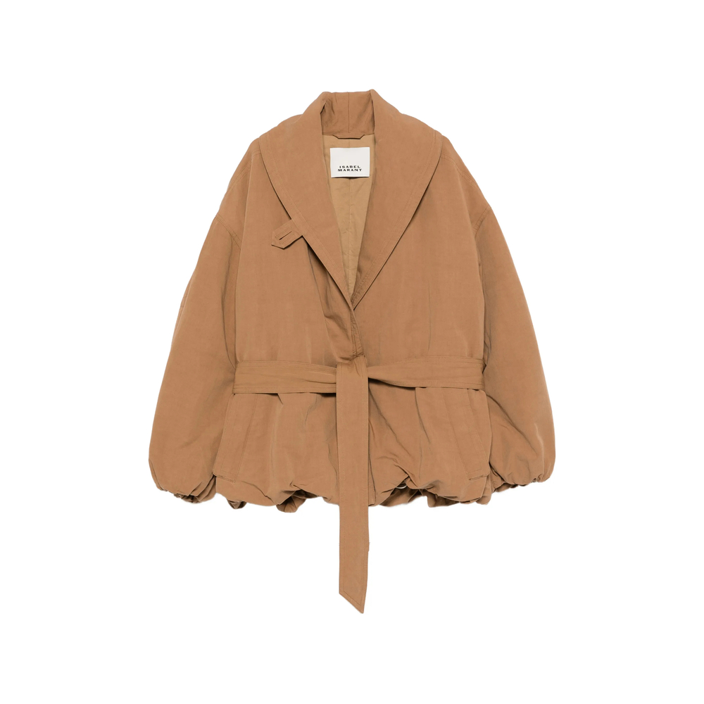 Isabel Marant Volinda Belted Cotton-linen Gabardine Coat