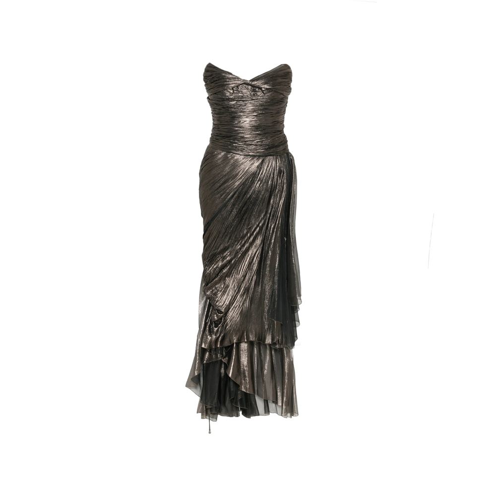 Maria Lucia Hohan Metallic-effect Lace-up Dress