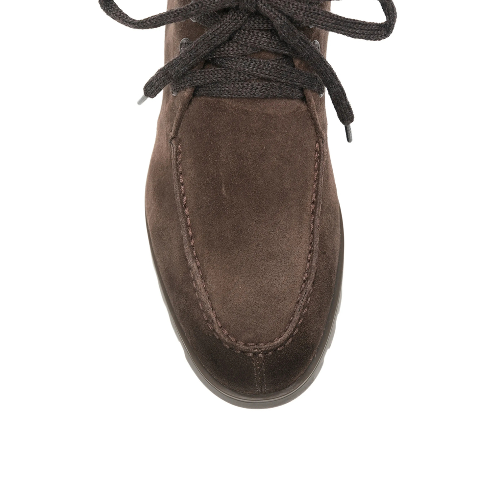 Shearling-Trim Ankle Boots