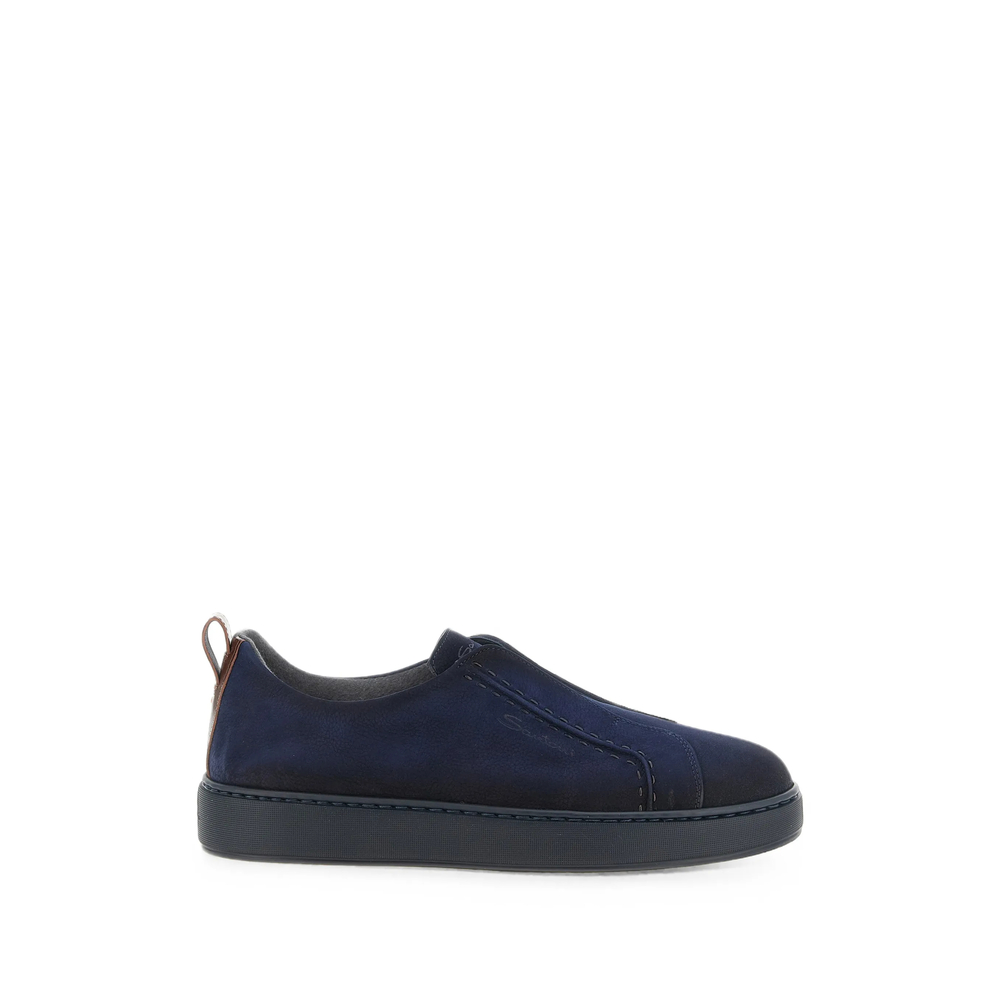 Santoni Victory Leather Slip-on Sneakers