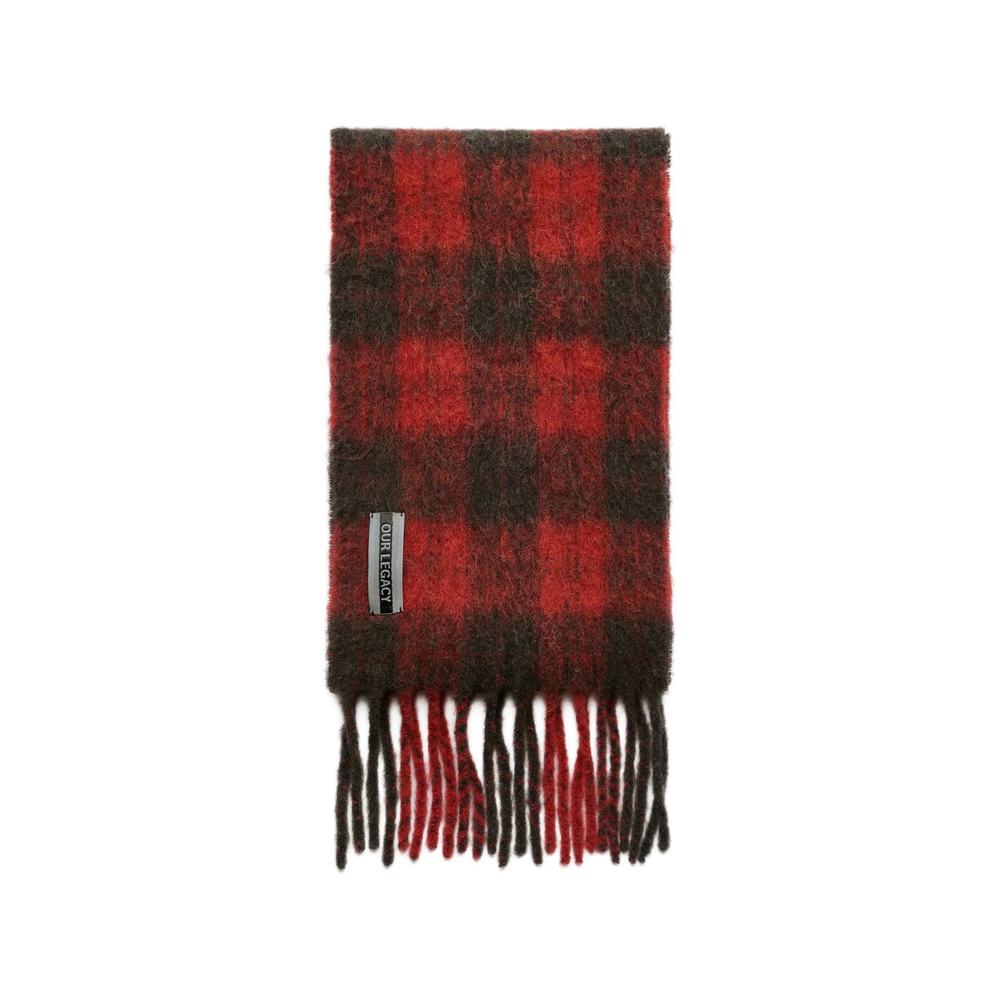 Our Legacy Estate Plaid Fuzzy Scarf