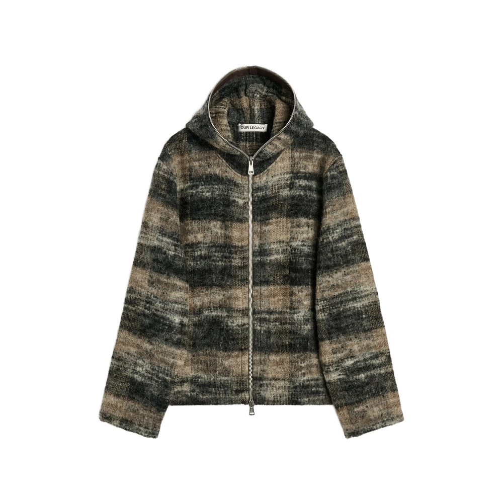 Our Legacy Check-pattern Zip-up Hoodie