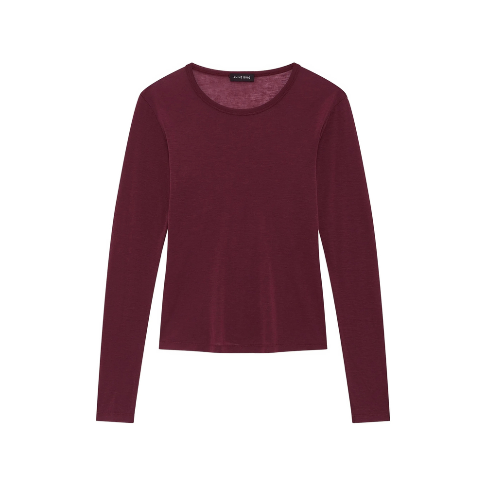 Anine Bing Sylvie Long-sleeve T-shirt - Fig