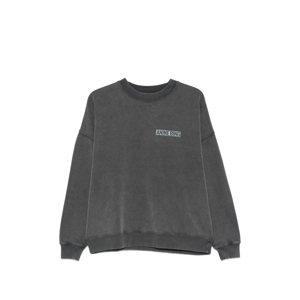 Anine Bing Miles Logo-print Cotton Sweatshirt