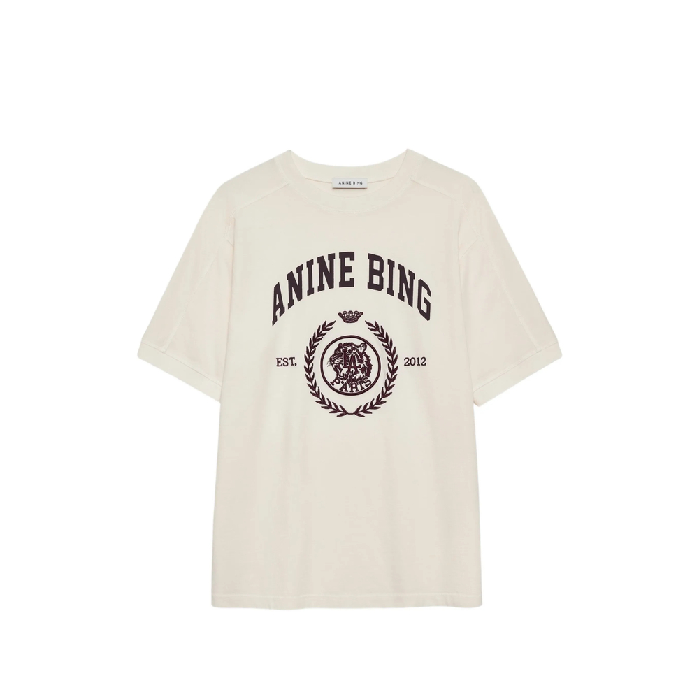 Anine Bing Jaylin T-shirt Collegiate - Cream