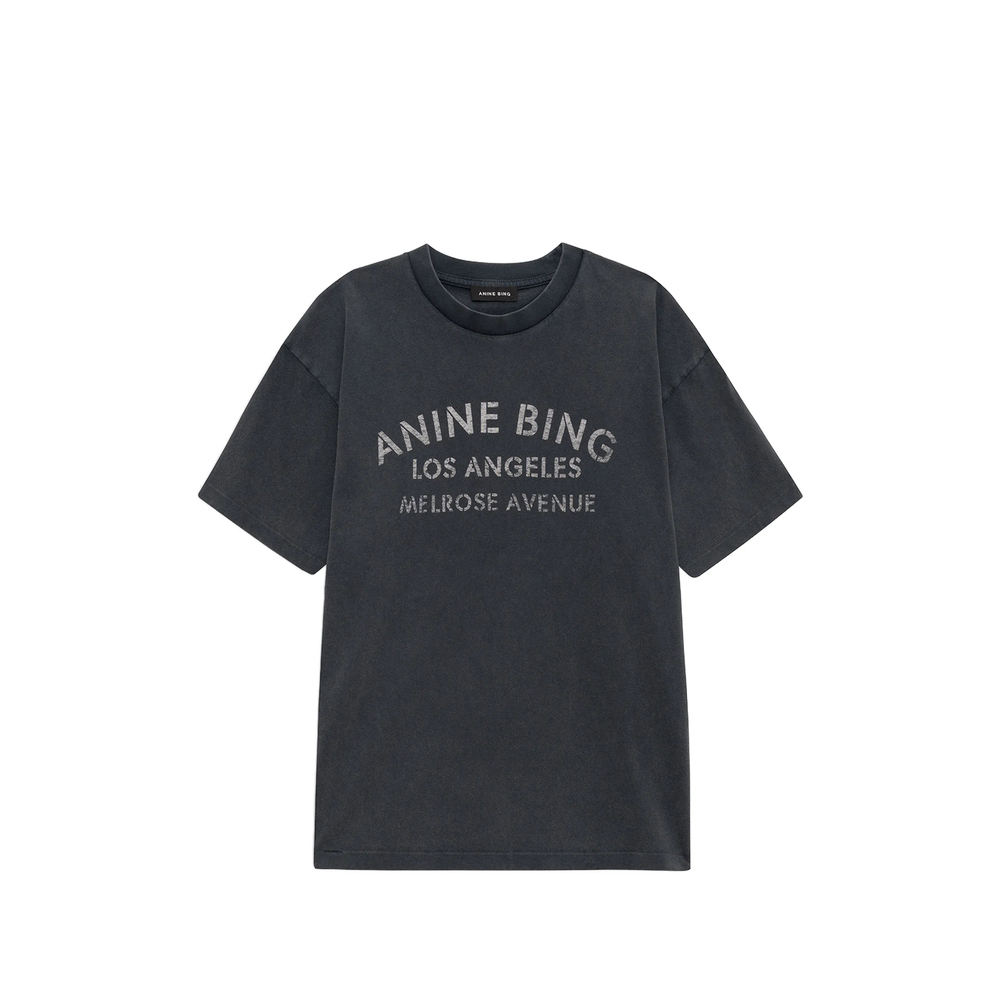 Anine Bing Melrose Stencil-print Cotton T-shirt