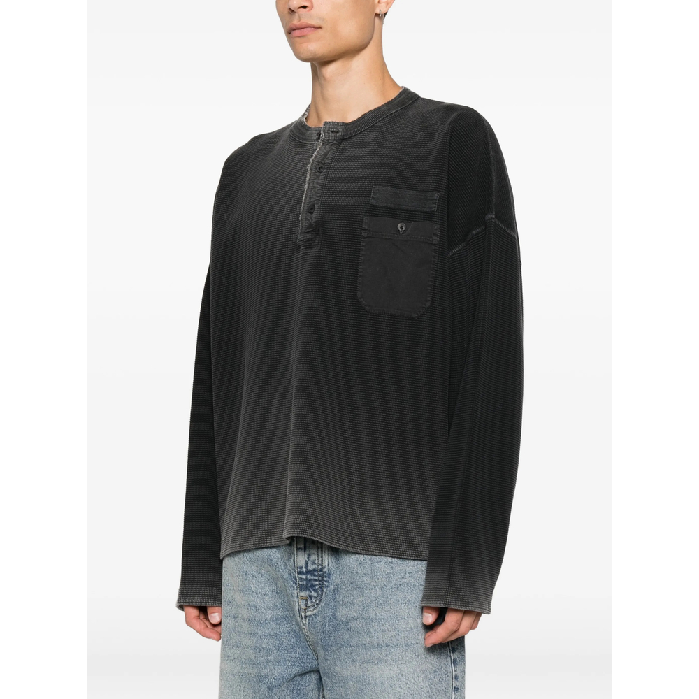 Waffle-Knit Sweatshirt