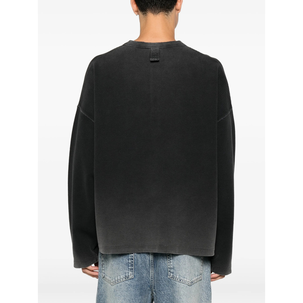 Waffle-Knit Sweatshirt