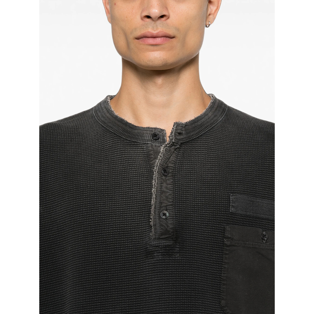 Waffle-Knit Sweatshirt