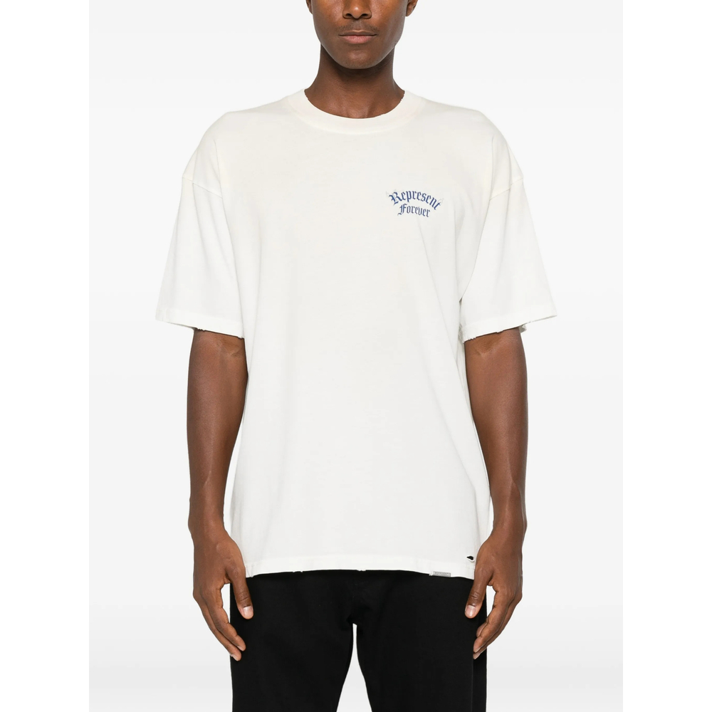 Duality Logo-Print Distressed Cotton T-Shirt