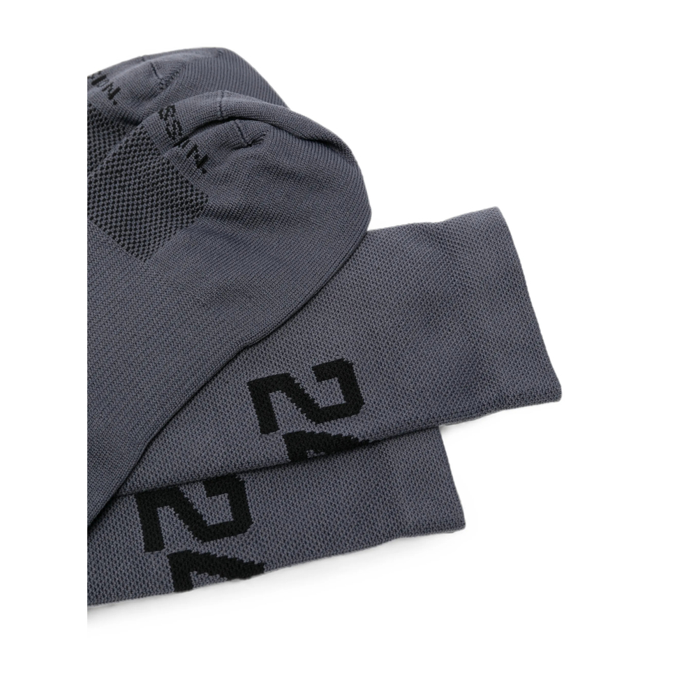 Logo-Intarsia Mesh-Panel Socks
