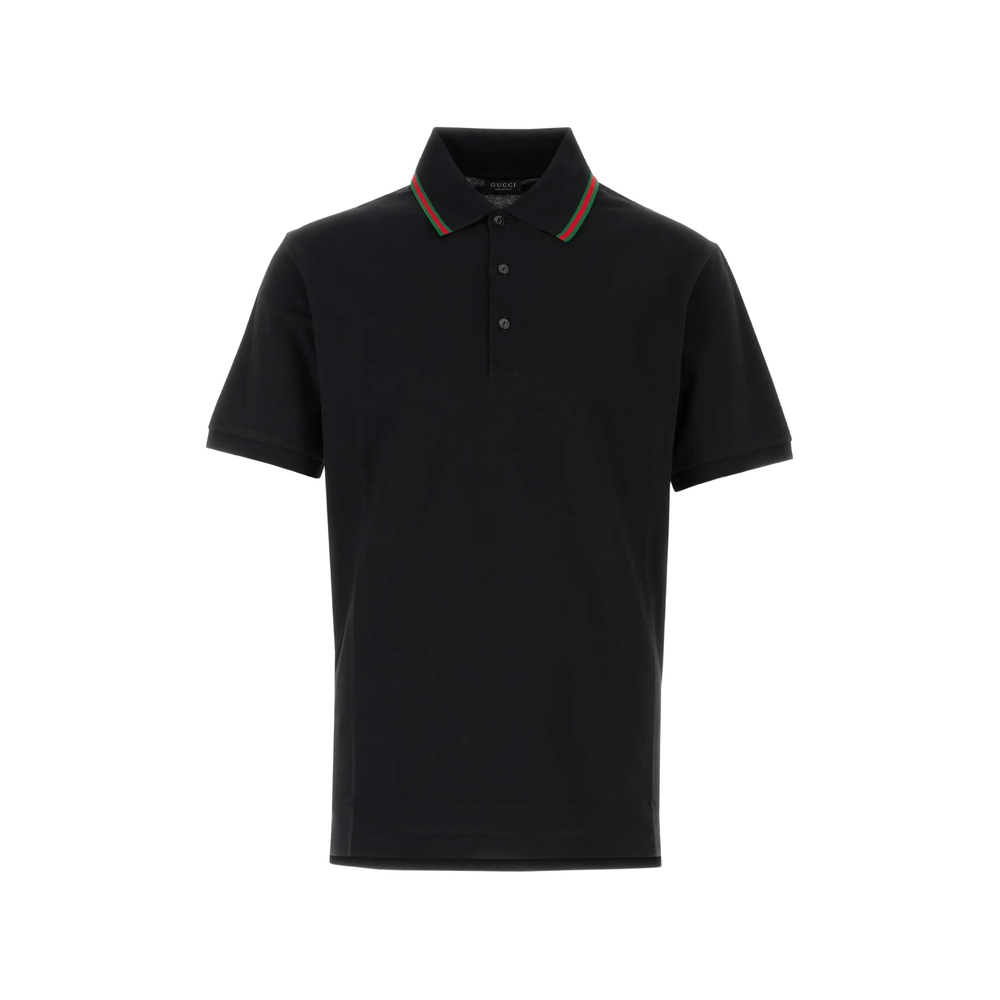 Gucci Web-stripe Piqué Polo Shirt