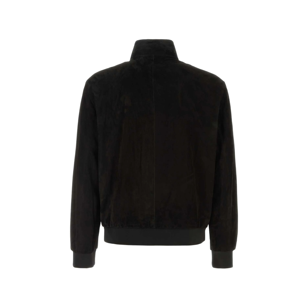 Soft Suede Bomber Jacket