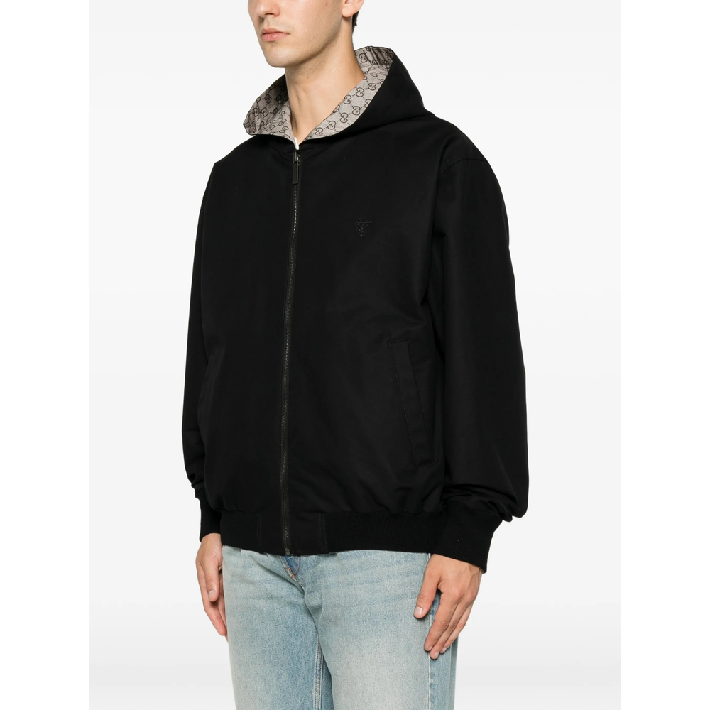 Reversible Cotton Canvas Zip Jacket