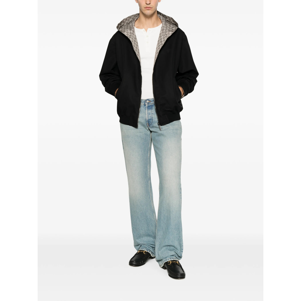 Reversible Cotton Canvas Zip Jacket