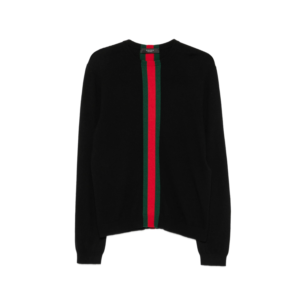Gucci Web-stripe Cashmere Sweater
