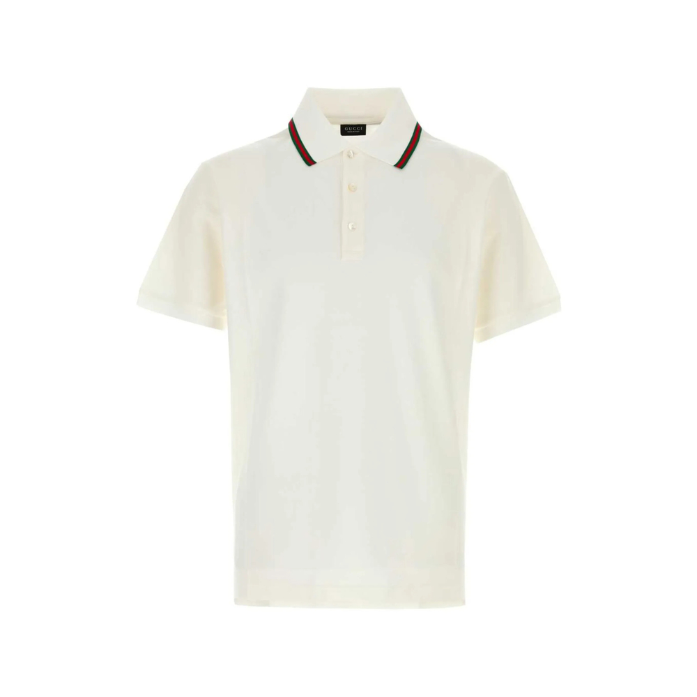 Gucci Web-stripe Piqué Polo Shirt