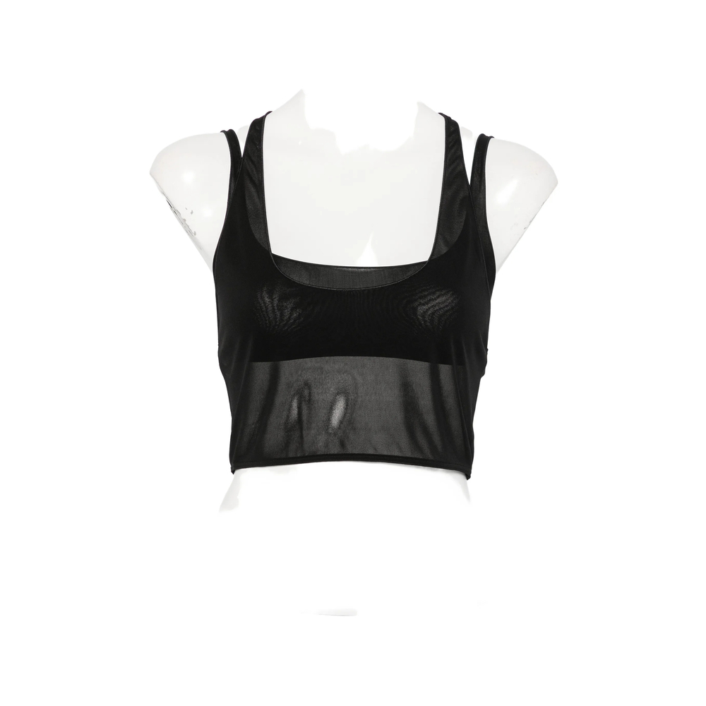 Gucci Sheer-panel Racerback Top