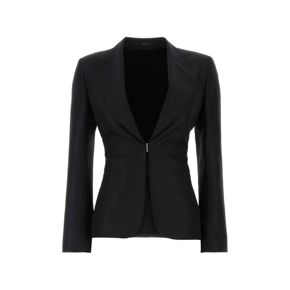 Gucci Peak-lapel Fitted Blazer In Black