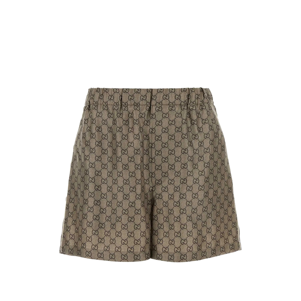Gucci Printed Silk Twill Shorts