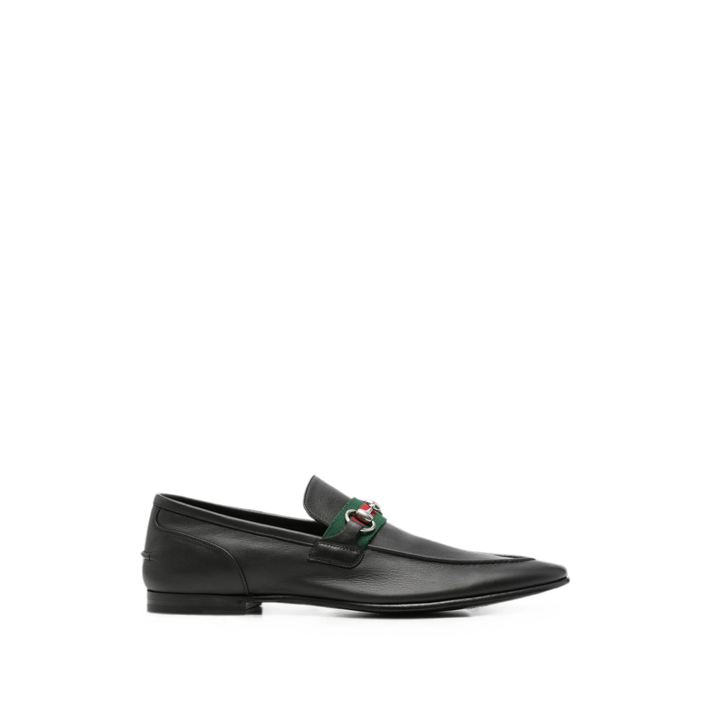 Gucci Horsebit Leather Loafers In Black