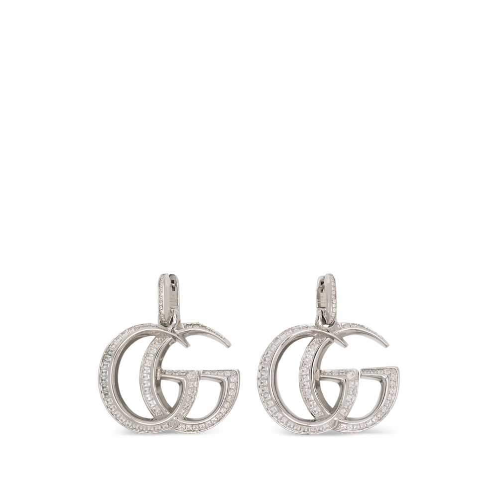 GUCCI Gucci GG Marmont Crystal-embellished Earrings　グッチ GGマーモント クリスタル装飾イヤリング