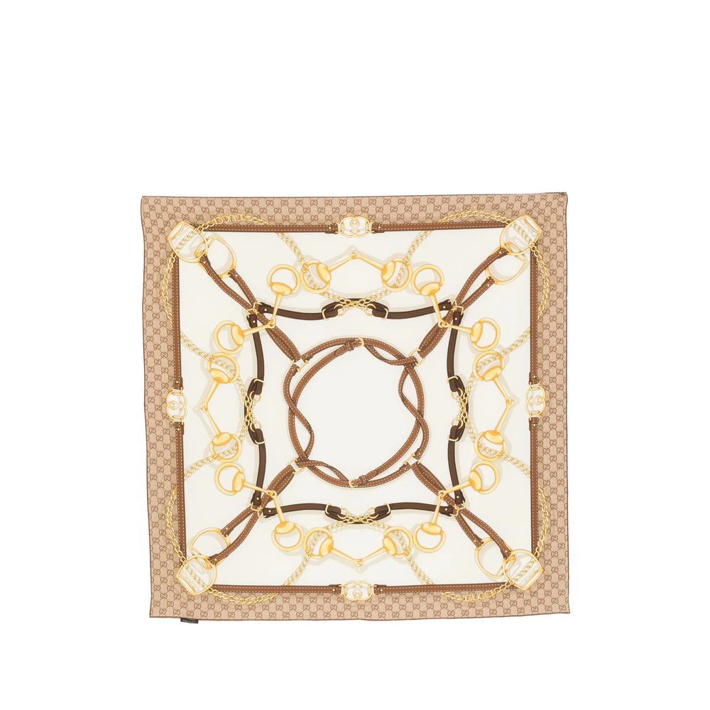 Gucci GG Printed Silk Scarf