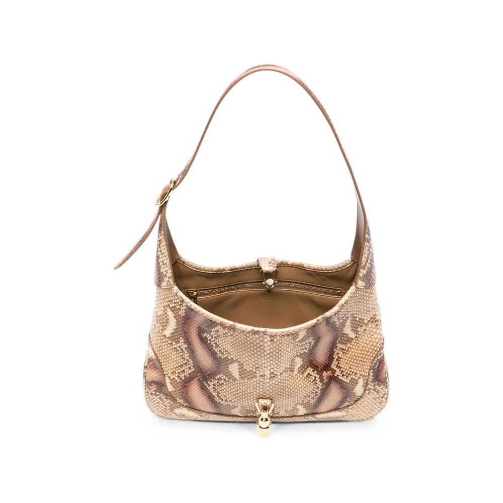 Jackie Snakeskin Shoulder Bag