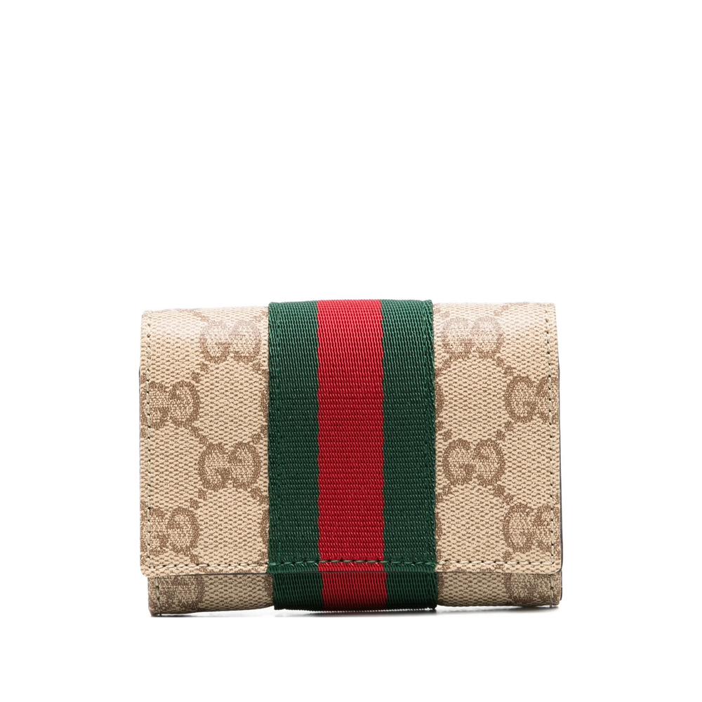 Gucci GG Supreme Web-stripe Wallet
