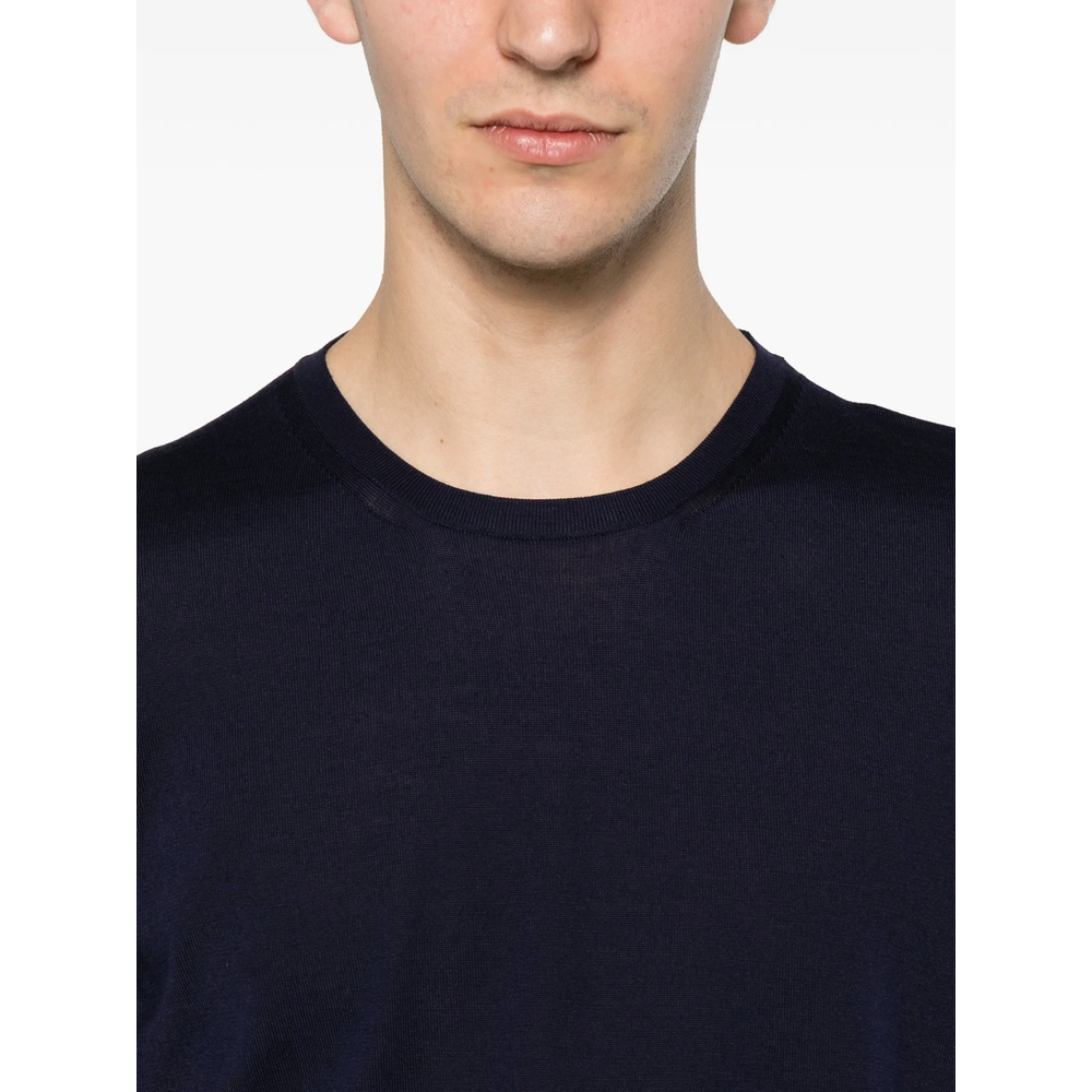 Fine-Knit Crew-Neck Sweater