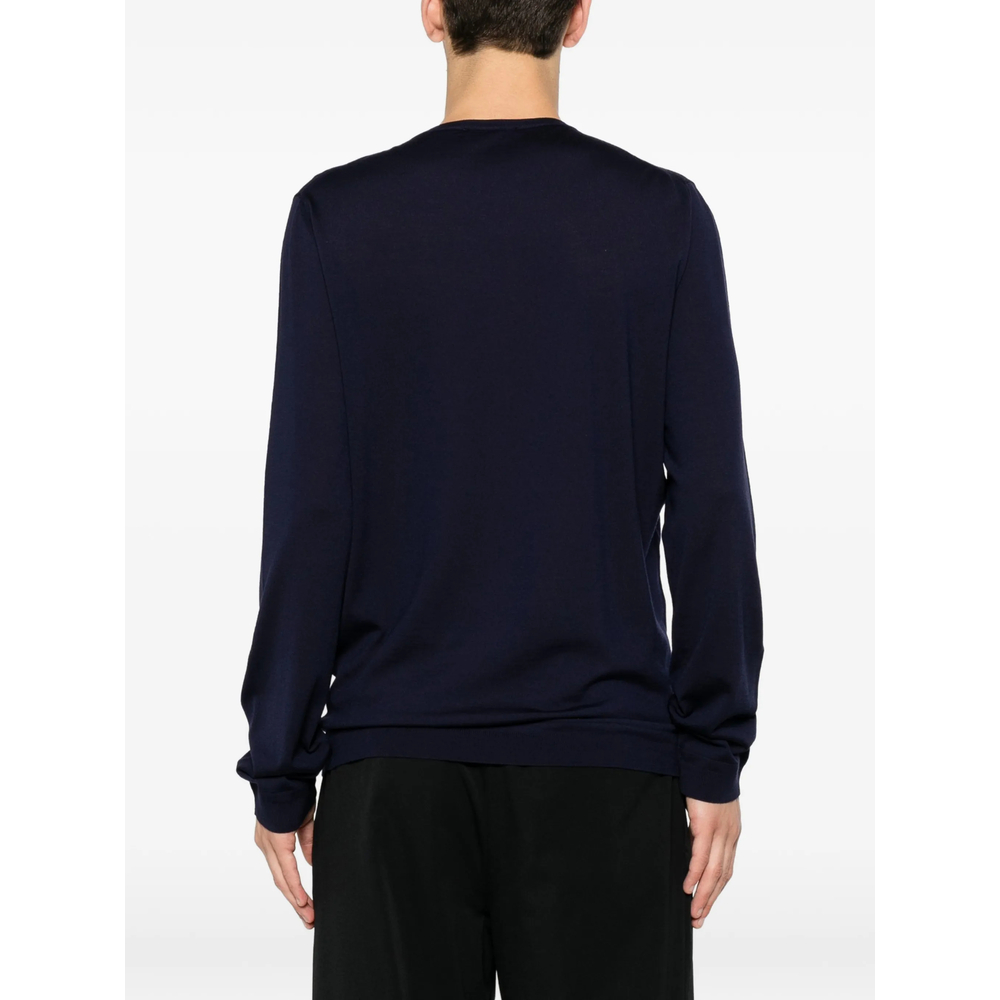 Fine-Knit Crew-Neck Sweater