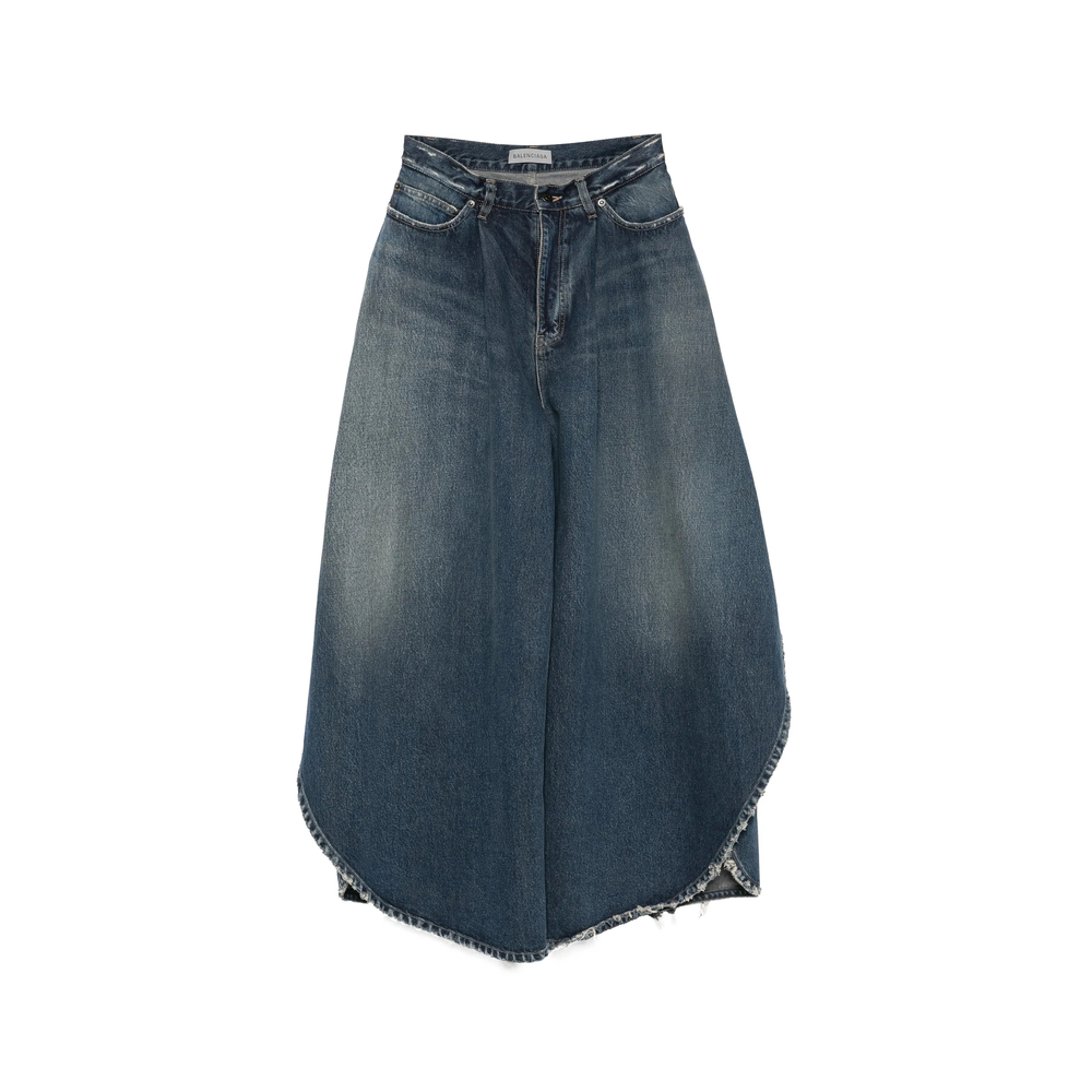 Balenciaga Distressed Wide-leg Jeans