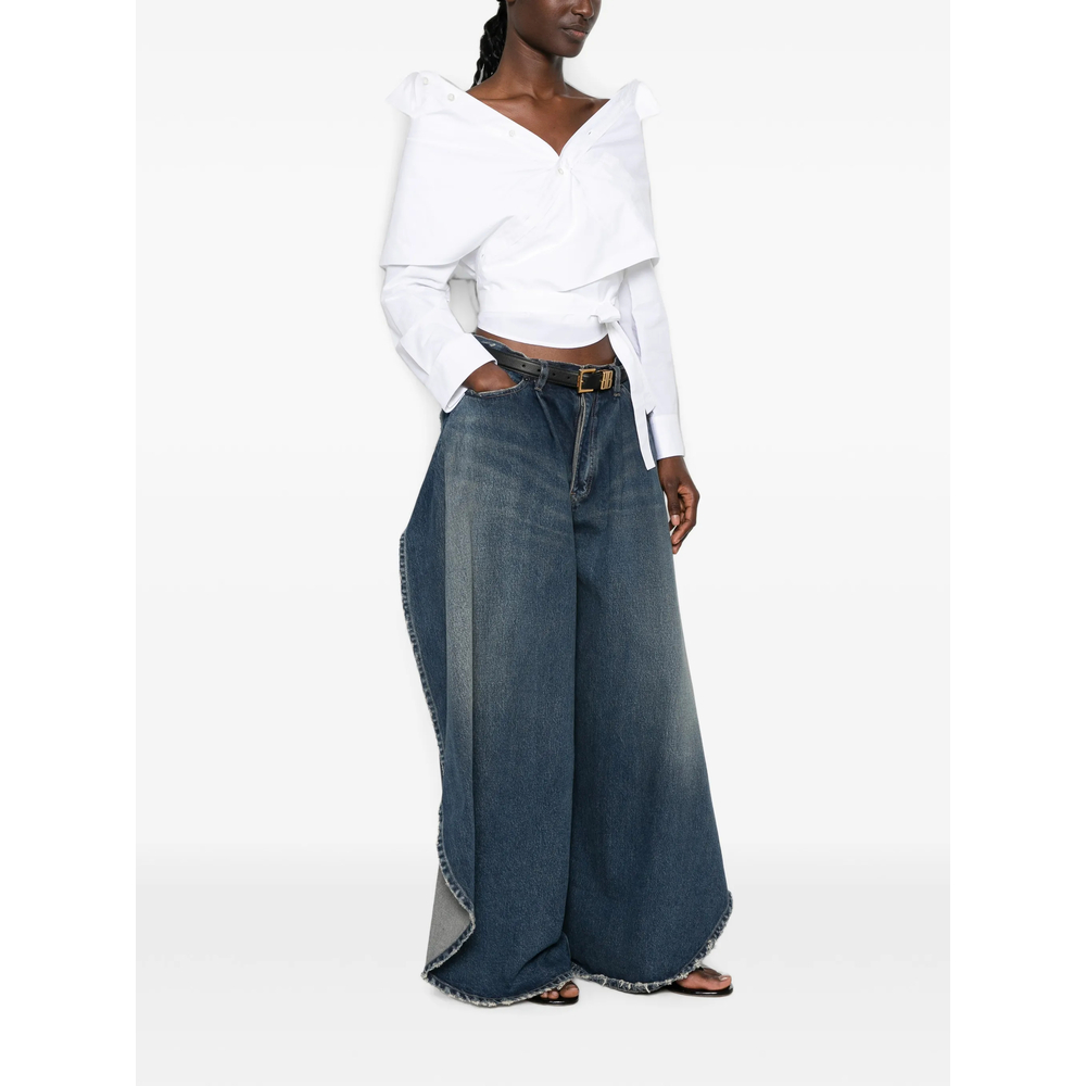 Off-Shoulder Wrap Shirt