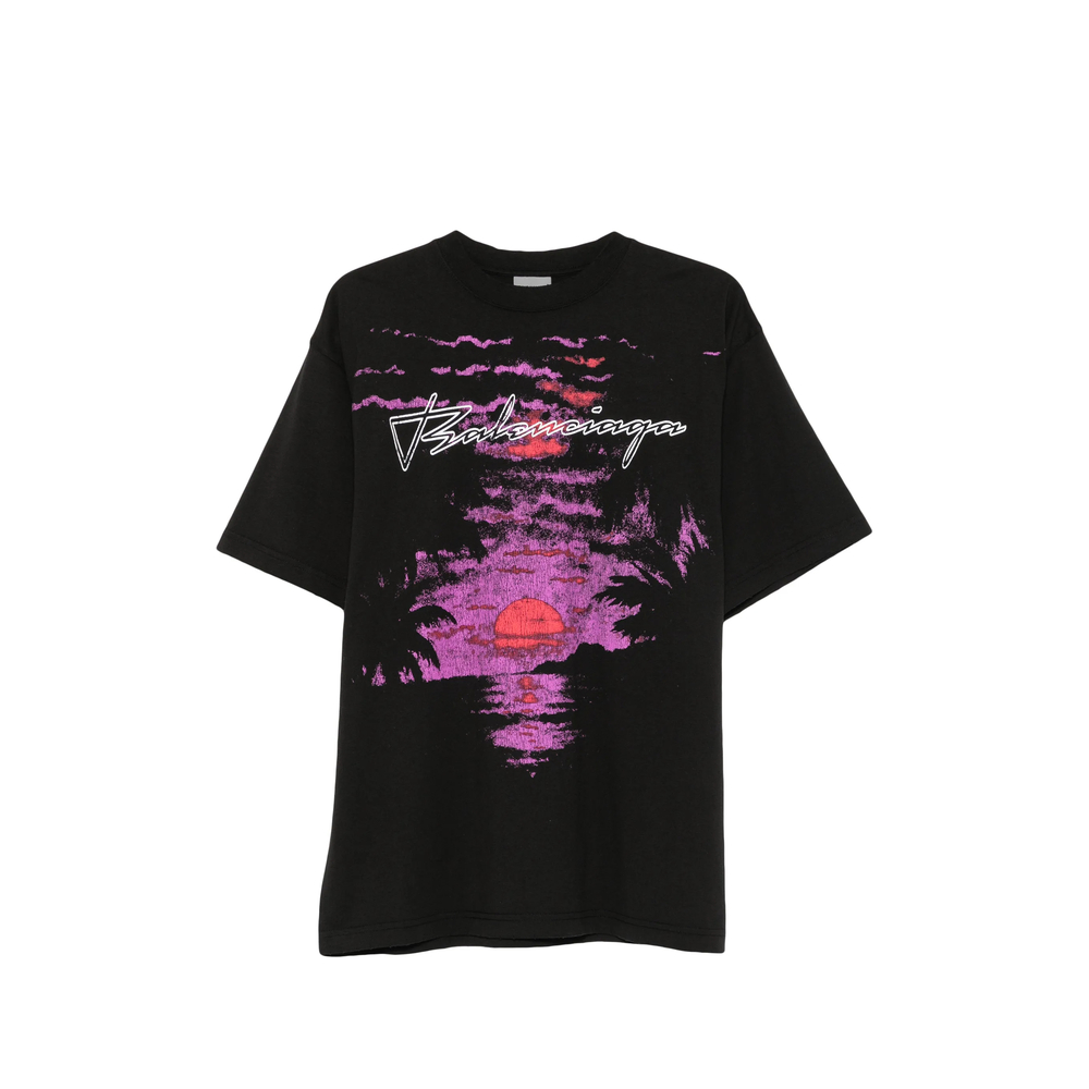 Balenciaga Dream Medium Fit T-shirt In Black