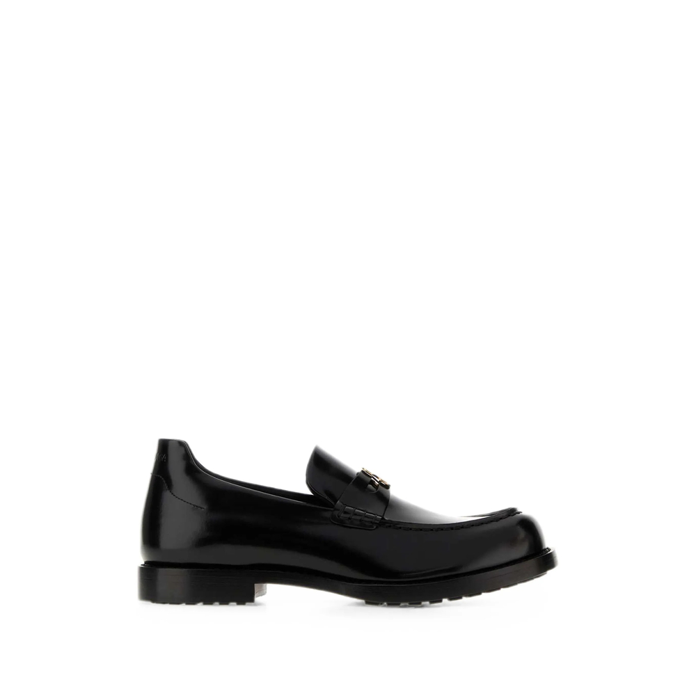 Balenciaga Logo-plaque Leather Loafers